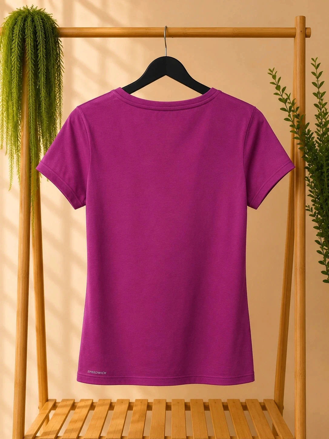 Reebok Speedwick Women's Purple/Plum Logo T-shirt - Size M – photo 2